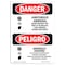 Signmission OSHA Sign, Anhydrous Ammonia Wear PPE Bilingual, 10in X 7in Rigid Plastic, 7" W, 10" H, Spanish OS-DS-P-710-VS-1029 - alternate 1